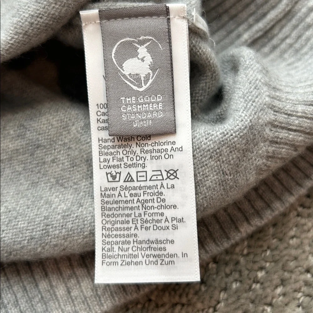 J.Crew Cashmere Cardigan Womens Small Gray Cropped Button Front